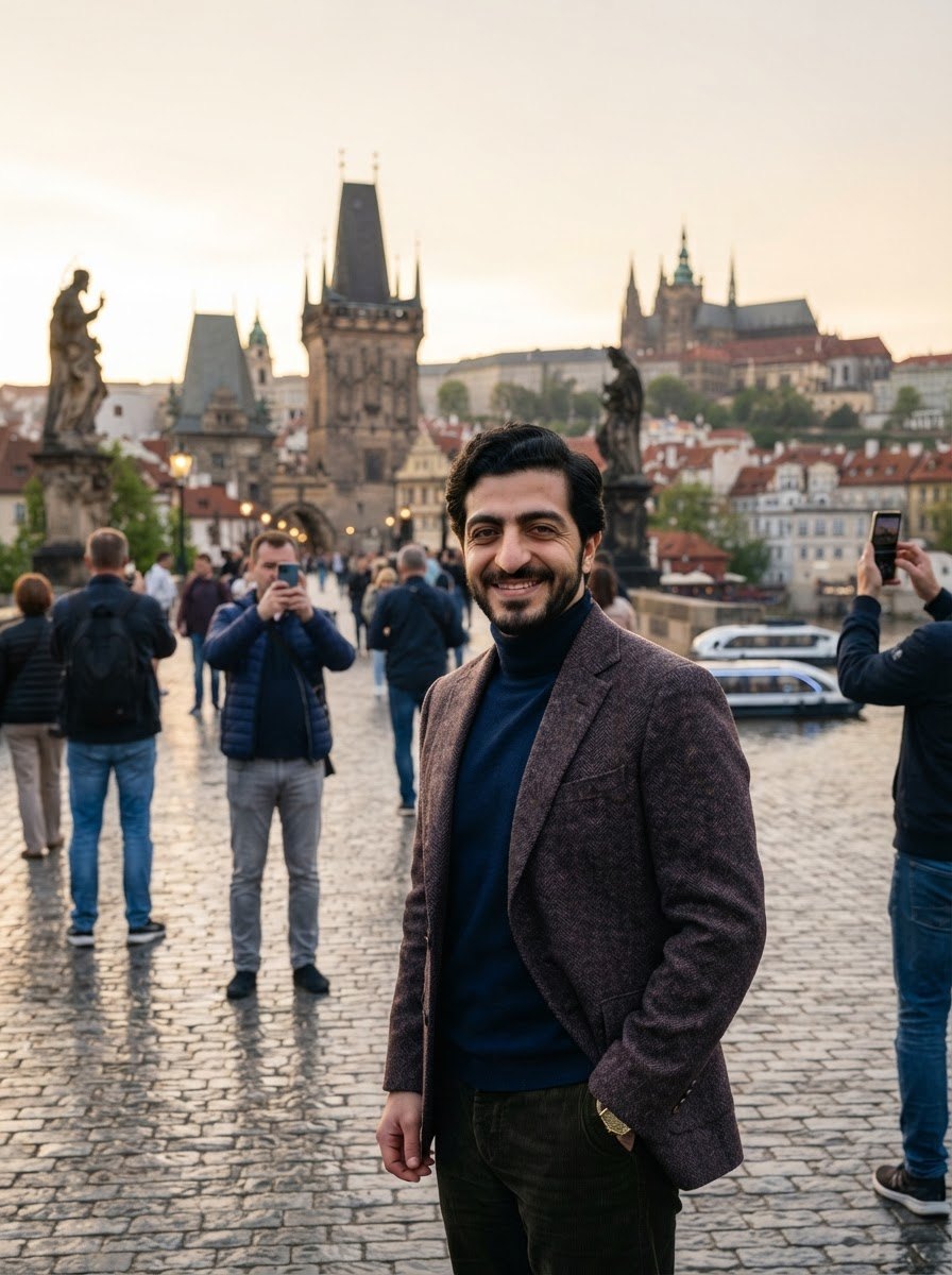 Rashid Al Shene portrait in Prague